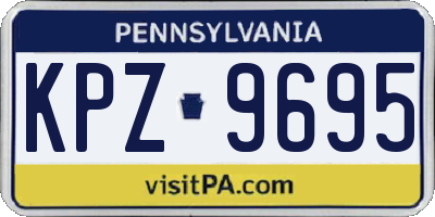 PA license plate KPZ9695