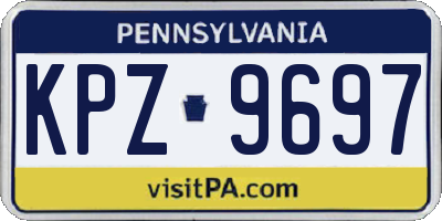 PA license plate KPZ9697
