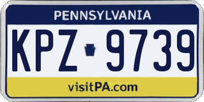 PA license plate KPZ9739