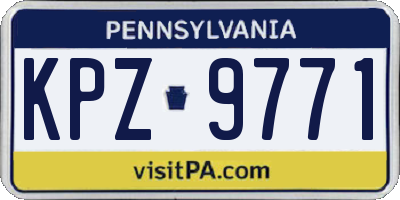 PA license plate KPZ9771