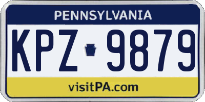 PA license plate KPZ9879