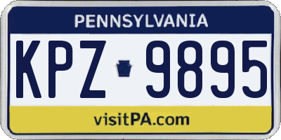PA license plate KPZ9895