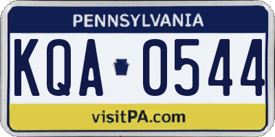 PA license plate KQA0544
