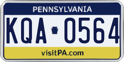 PA license plate KQA0564