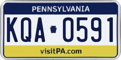 PA license plate KQA0591