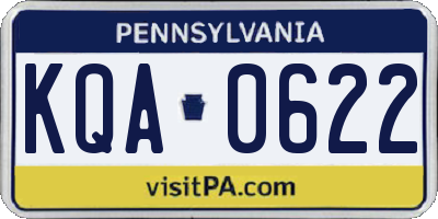 PA license plate KQA0622
