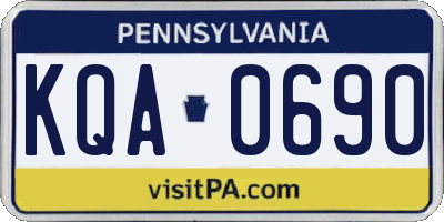 PA license plate KQA0690