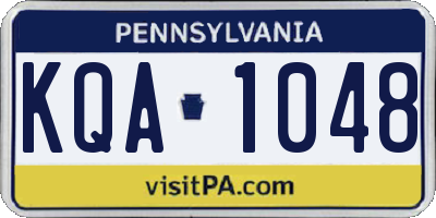 PA license plate KQA1048