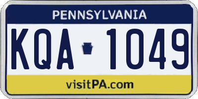 PA license plate KQA1049