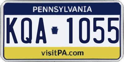 PA license plate KQA1055
