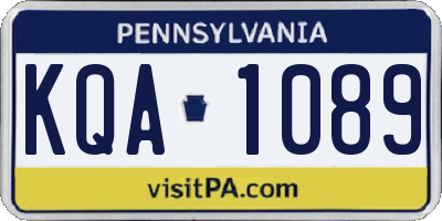 PA license plate KQA1089