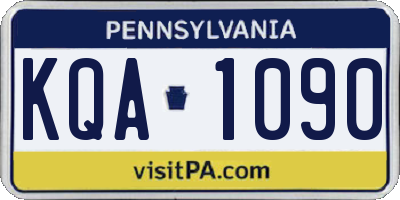 PA license plate KQA1090
