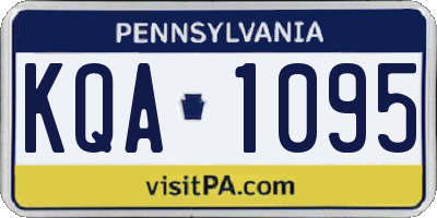 PA license plate KQA1095