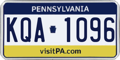 PA license plate KQA1096