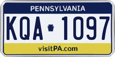 PA license plate KQA1097