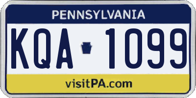 PA license plate KQA1099