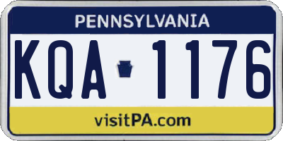 PA license plate KQA1176