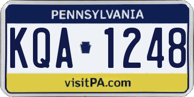 PA license plate KQA1248