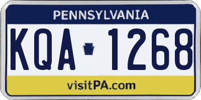 PA license plate KQA1268