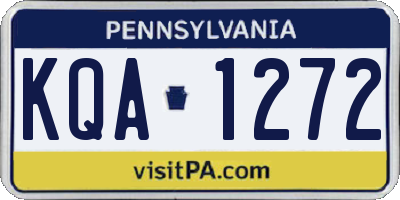 PA license plate KQA1272