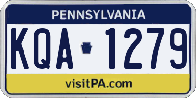 PA license plate KQA1279