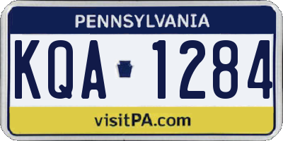 PA license plate KQA1284