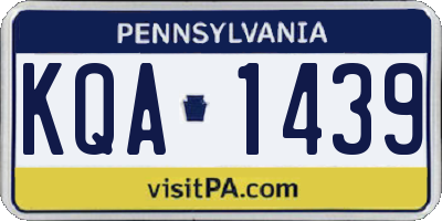 PA license plate KQA1439