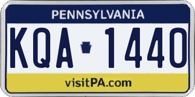 PA license plate KQA1440