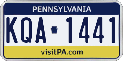 PA license plate KQA1441