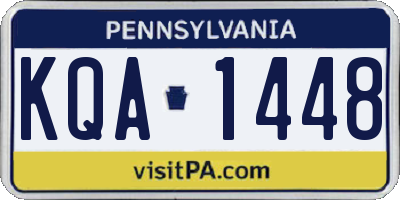 PA license plate KQA1448