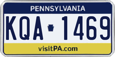 PA license plate KQA1469