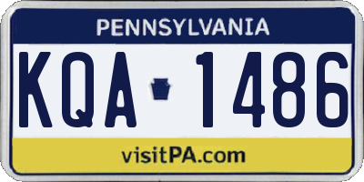 PA license plate KQA1486