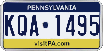 PA license plate KQA1495