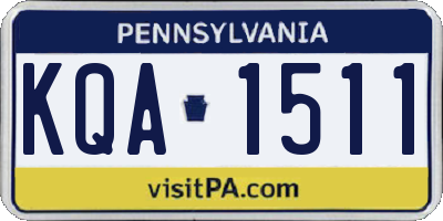 PA license plate KQA1511