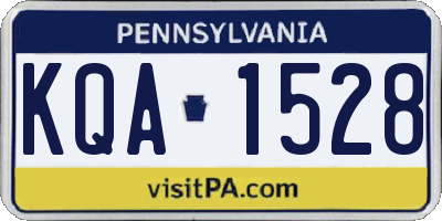 PA license plate KQA1528