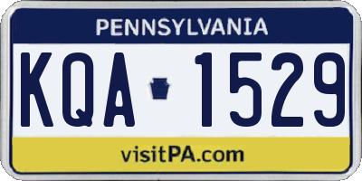 PA license plate KQA1529