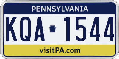 PA license plate KQA1544