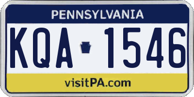 PA license plate KQA1546