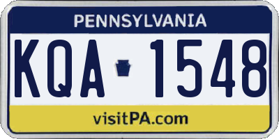PA license plate KQA1548