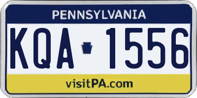 PA license plate KQA1556