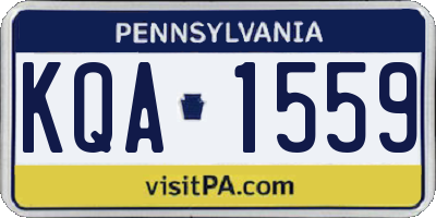 PA license plate KQA1559