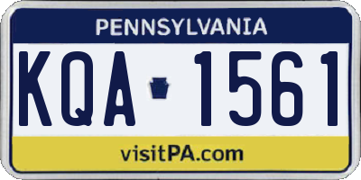 PA license plate KQA1561