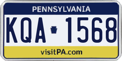 PA license plate KQA1568