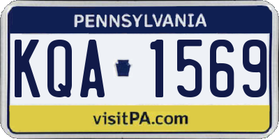 PA license plate KQA1569
