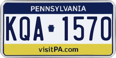 PA license plate KQA1570