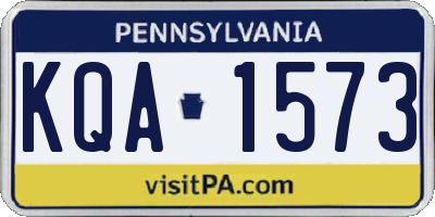 PA license plate KQA1573
