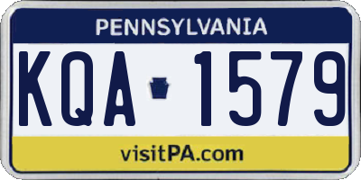 PA license plate KQA1579