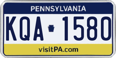 PA license plate KQA1580