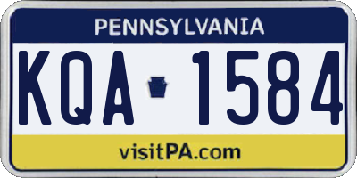 PA license plate KQA1584