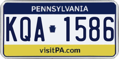 PA license plate KQA1586